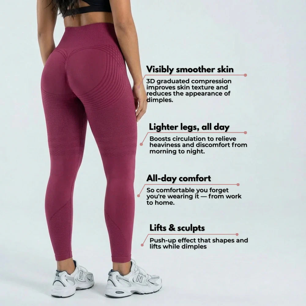 Oliron ShapeFlex™ 3D Leggings - Burgundy