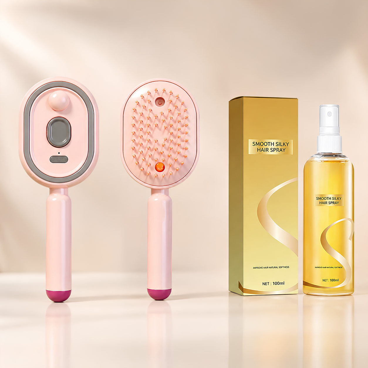 Oliron MistComb™ - Electric Spray & Scalp Massage Hair Brush