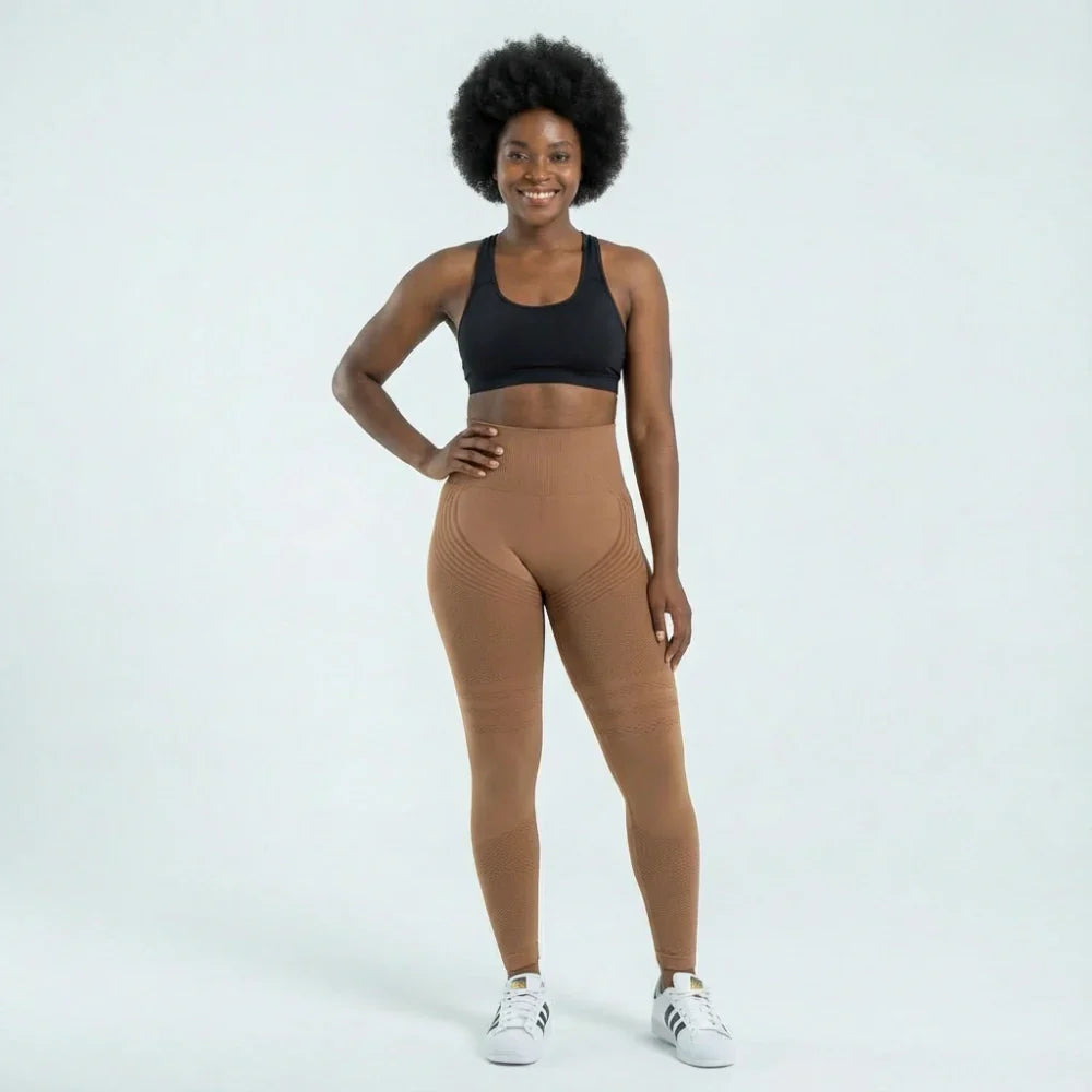Oliron ShapeFlex™ 3D Leggings - Brown Coffee