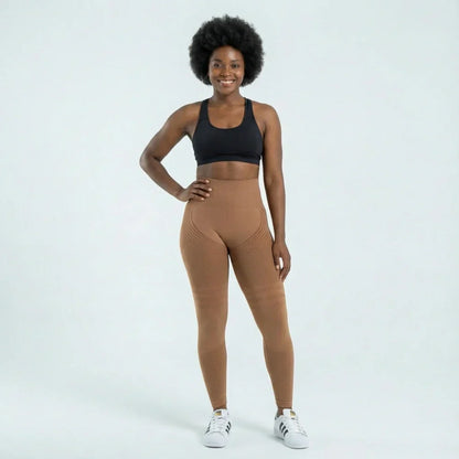 Oliron ShapeFlex™ 3D Leggings - Brown Coffee