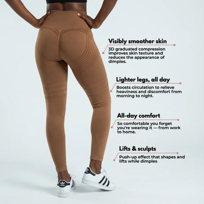 Oliron ShapeFlex™ 3D Leggings - Brown Coffee