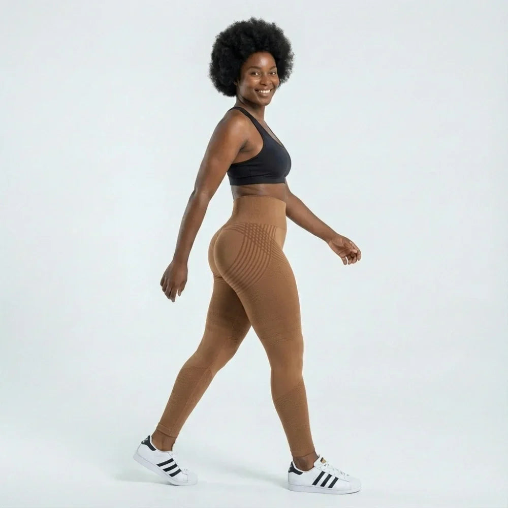 Oliron ShapeFlex™ 3D Leggings - Brown Coffee