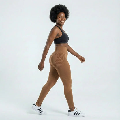Oliron ShapeFlex™ 3D Leggings - Brown Coffee