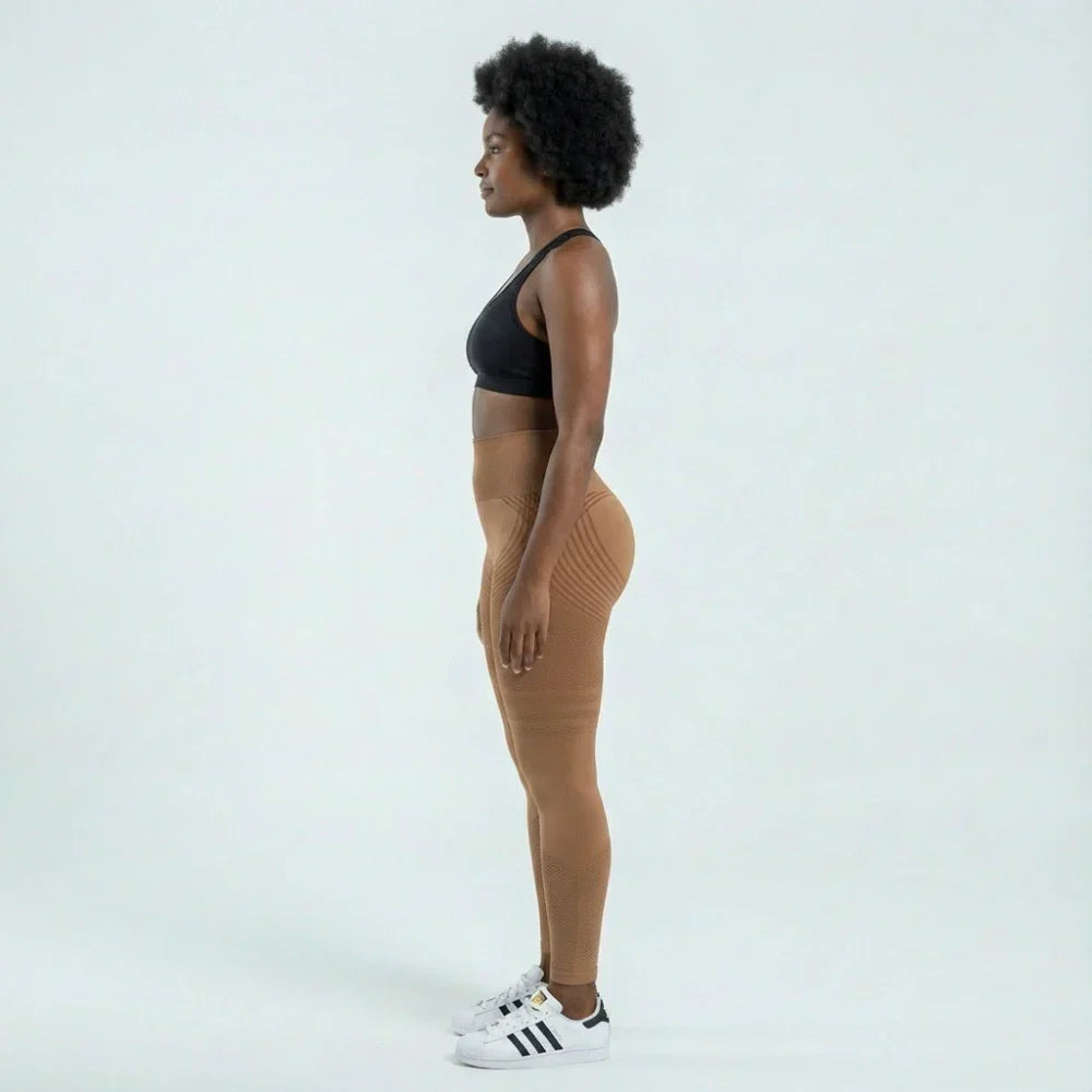 Oliron ShapeFlex™ 3D Leggings - Brown Coffee