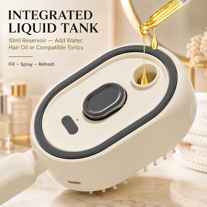 Oliron MistComb™ - Electric Spray & Scalp Massage Hair Brush