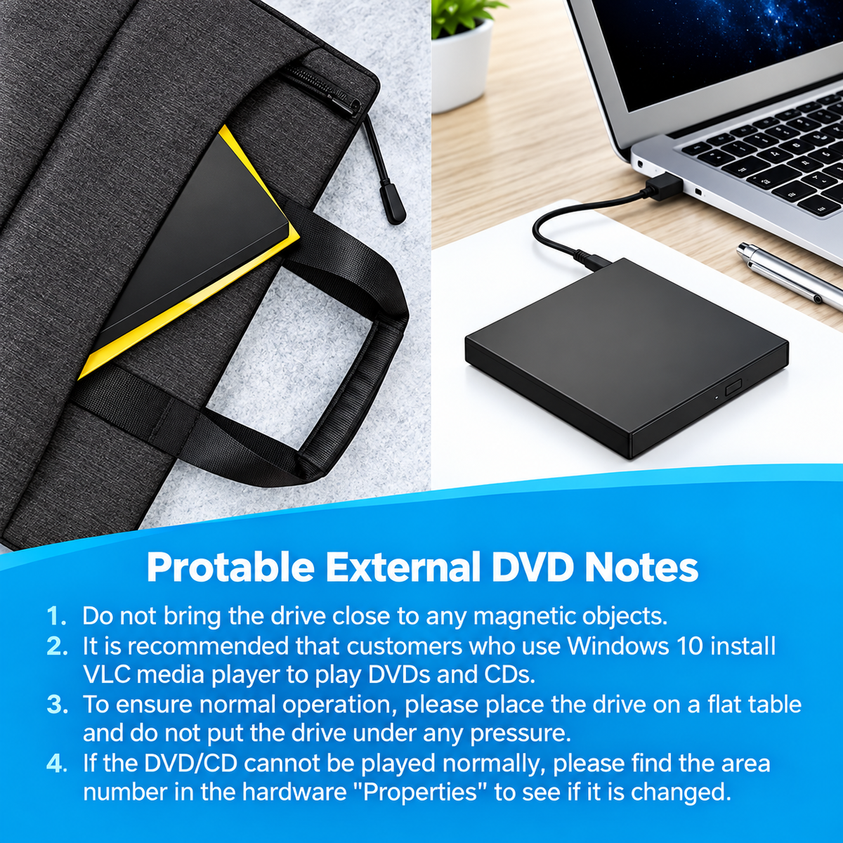 💿No Disc Drive on Your Laptop? Now You Do! External CD/DVD Burner 50% OFF📀