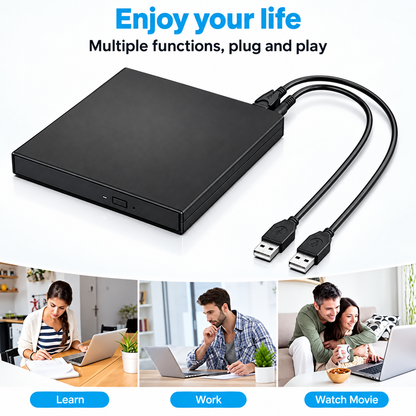 💿No Disc Drive on Your Laptop? Now You Do! External CD/DVD Burner 50% OFF📀