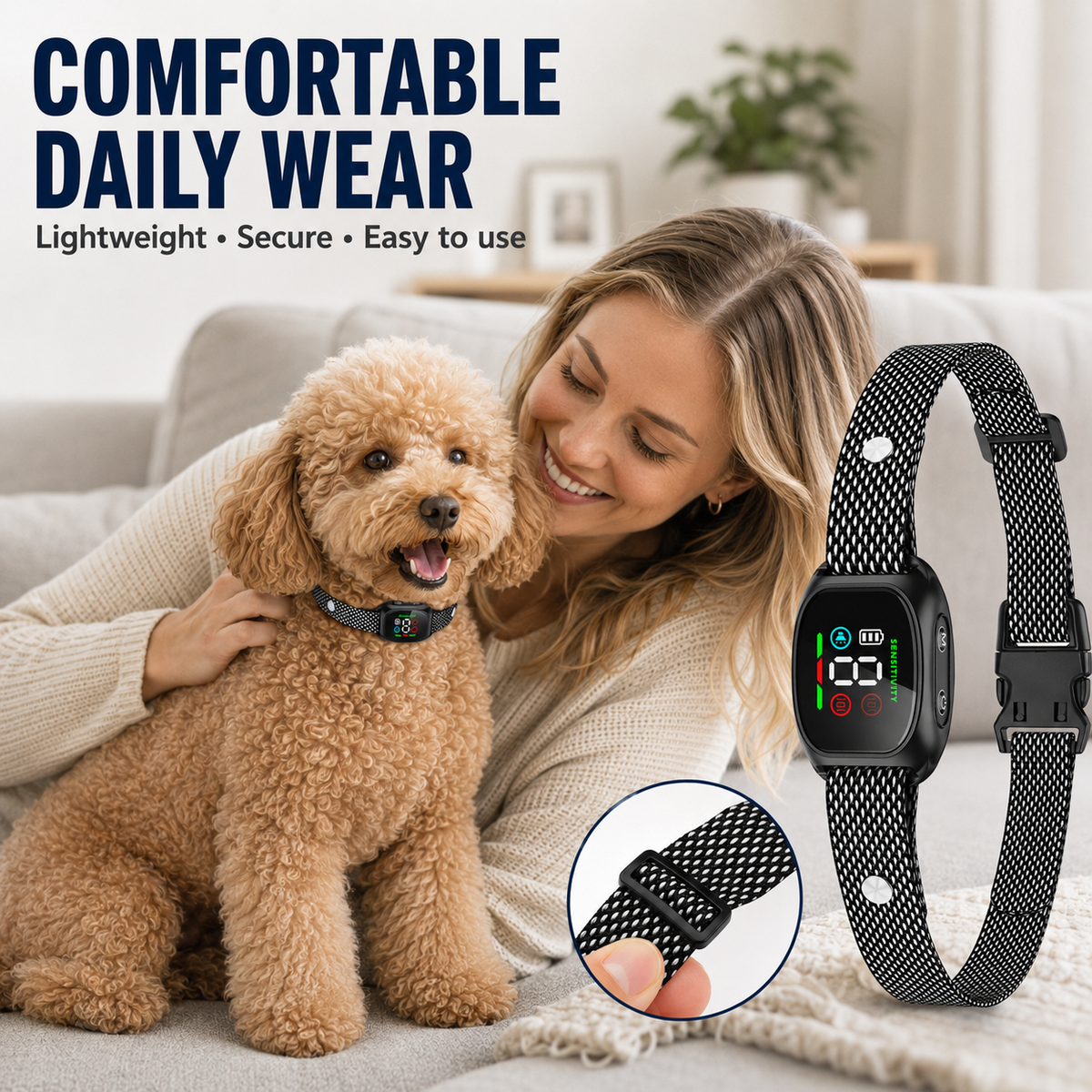 Anti Bark Collar – Smart anti‑false triggering filters out other barks.