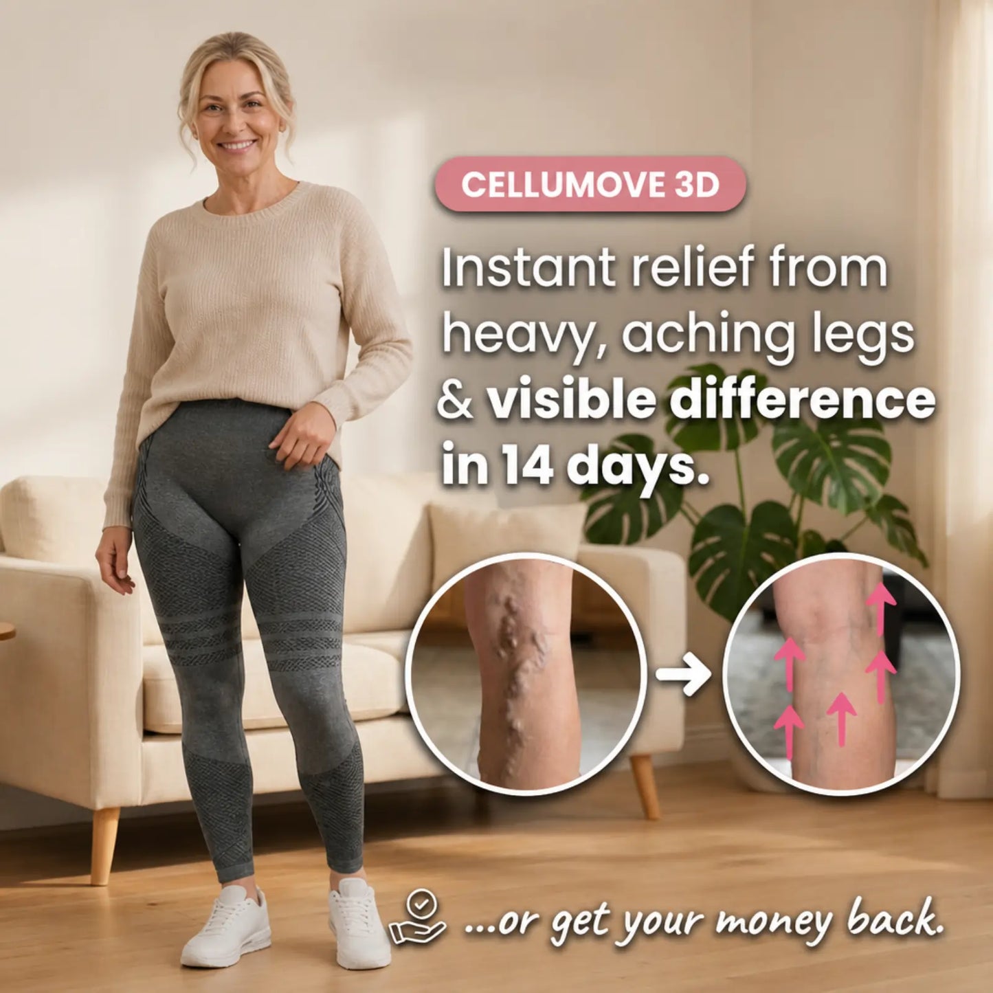 Oliron Varicose Vein 3D Compression Legging