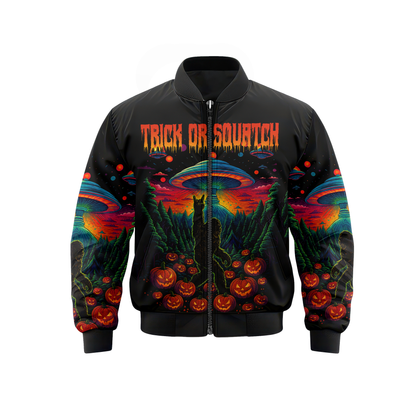 Psychedelic Bigfoot & Alien Abduction Halloween Shirt, Custom Choo