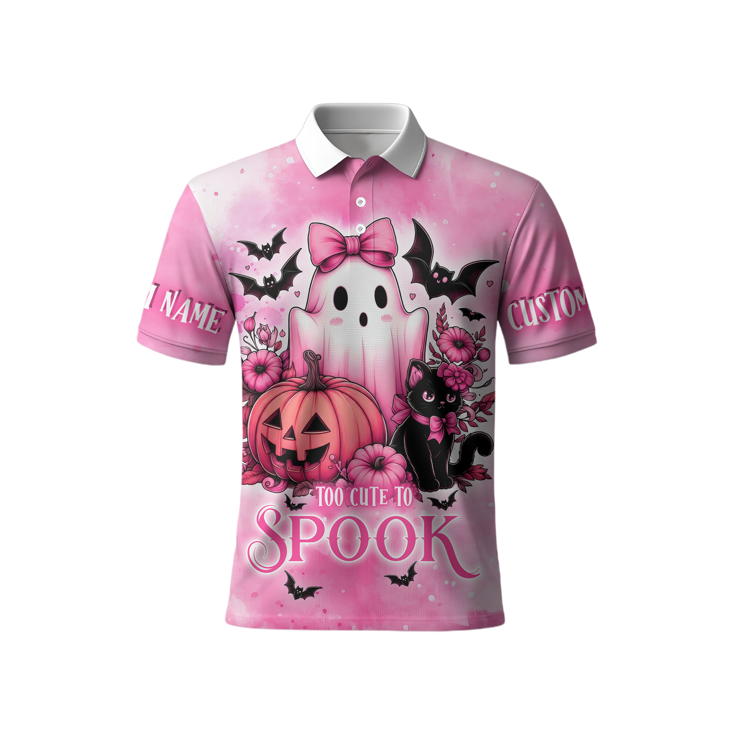 Personalized Cute Ghost Pink Halloween shirt, Custom Choo
