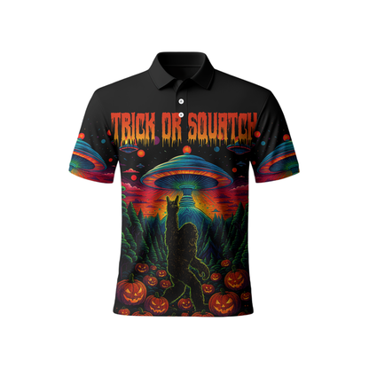 Psychedelic Bigfoot & Alien Abduction Halloween Shirt, Custom Choo