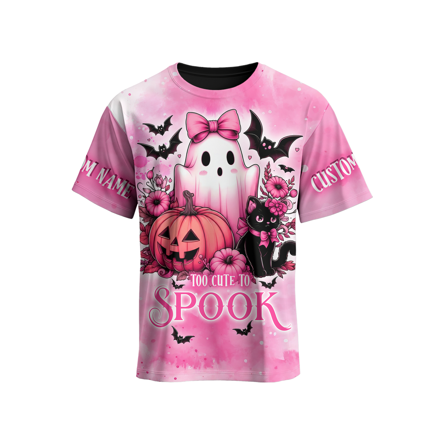 Personalized Cute Ghost Pink Halloween shirt, Custom Choo