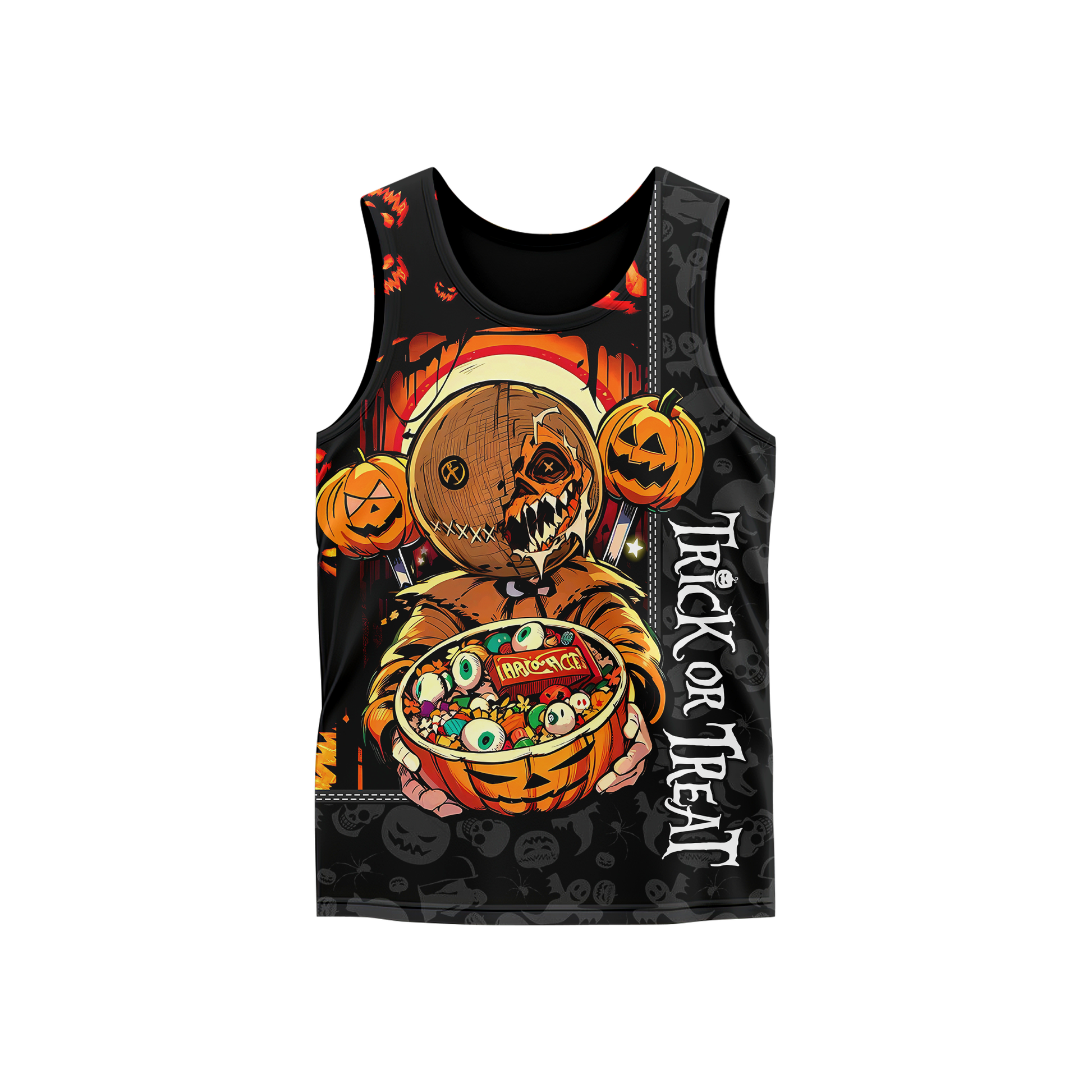 Personalized Trick Or Treat Scarecrow Pumpkin, Custom Choo