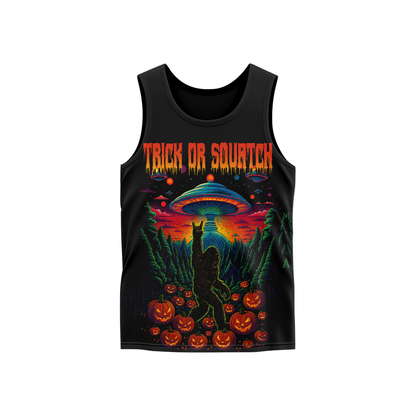 Psychedelic Bigfoot & Alien Abduction Halloween Shirt, Custom Choo