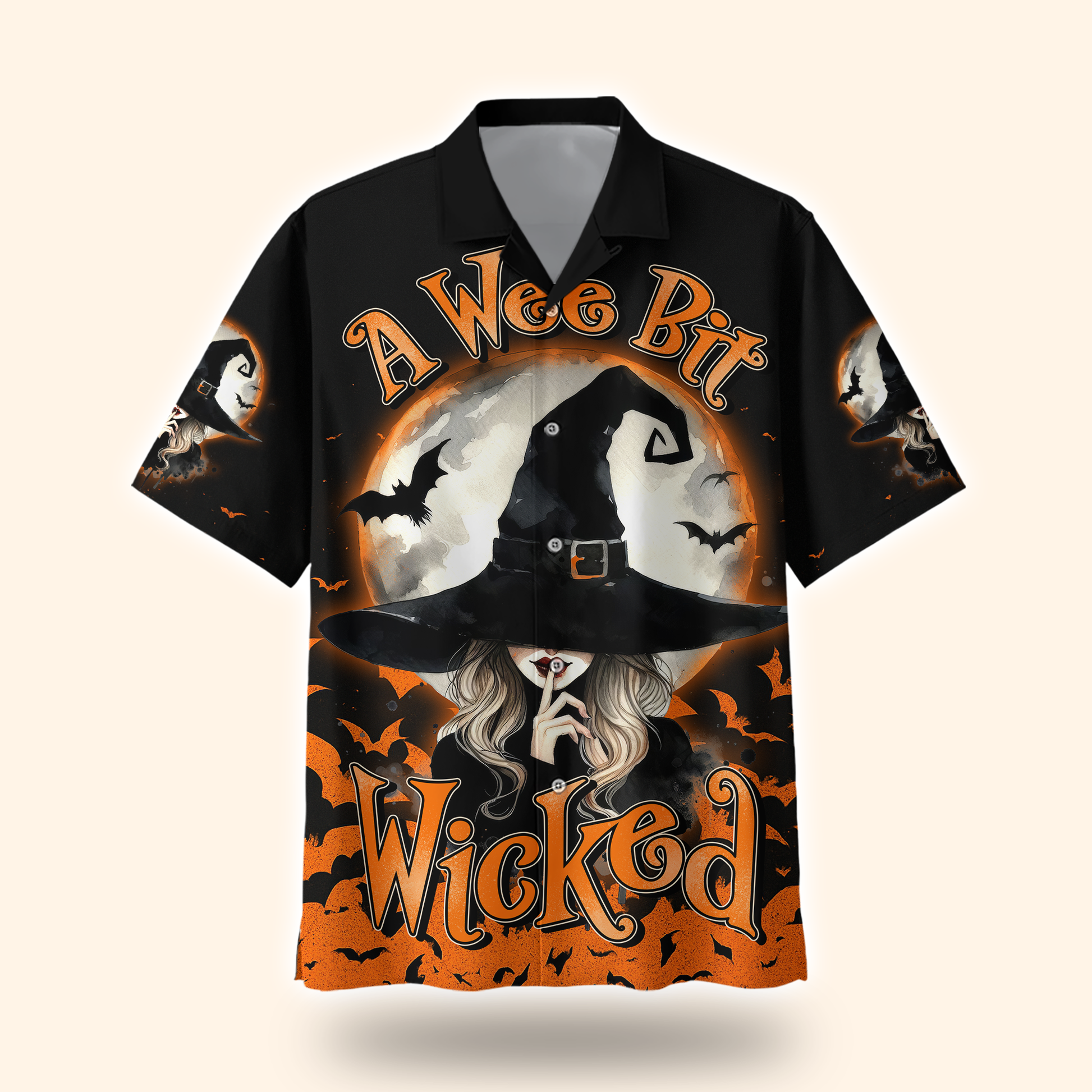 "A Wee Bit Wicked" Halloween Witch 3D Shirt, Custom Choo