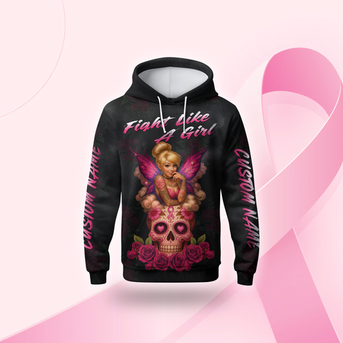 Personalized Fairy Fight Like A Girl - Breast Cancer Awareness Shirt, Custom Choo