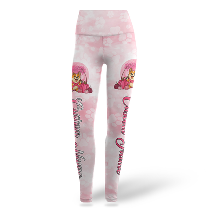 Breast Cancer Awareness Corgi Custom Name, Custom Choo