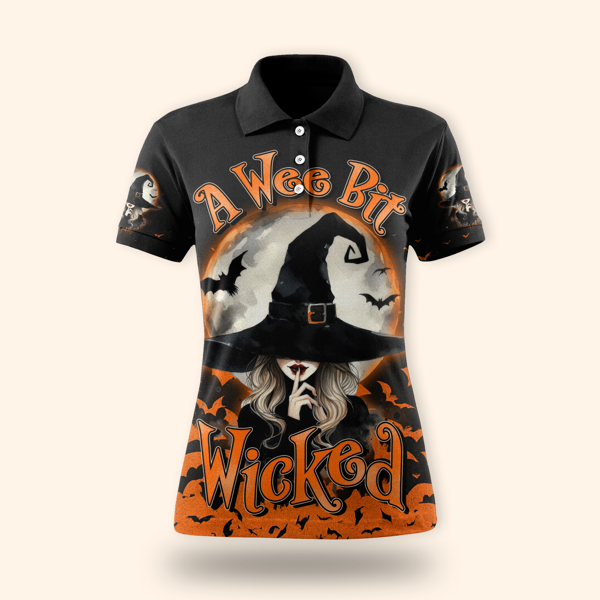 "A Wee Bit Wicked" Halloween Witch 3D Shirt, Custom Choo