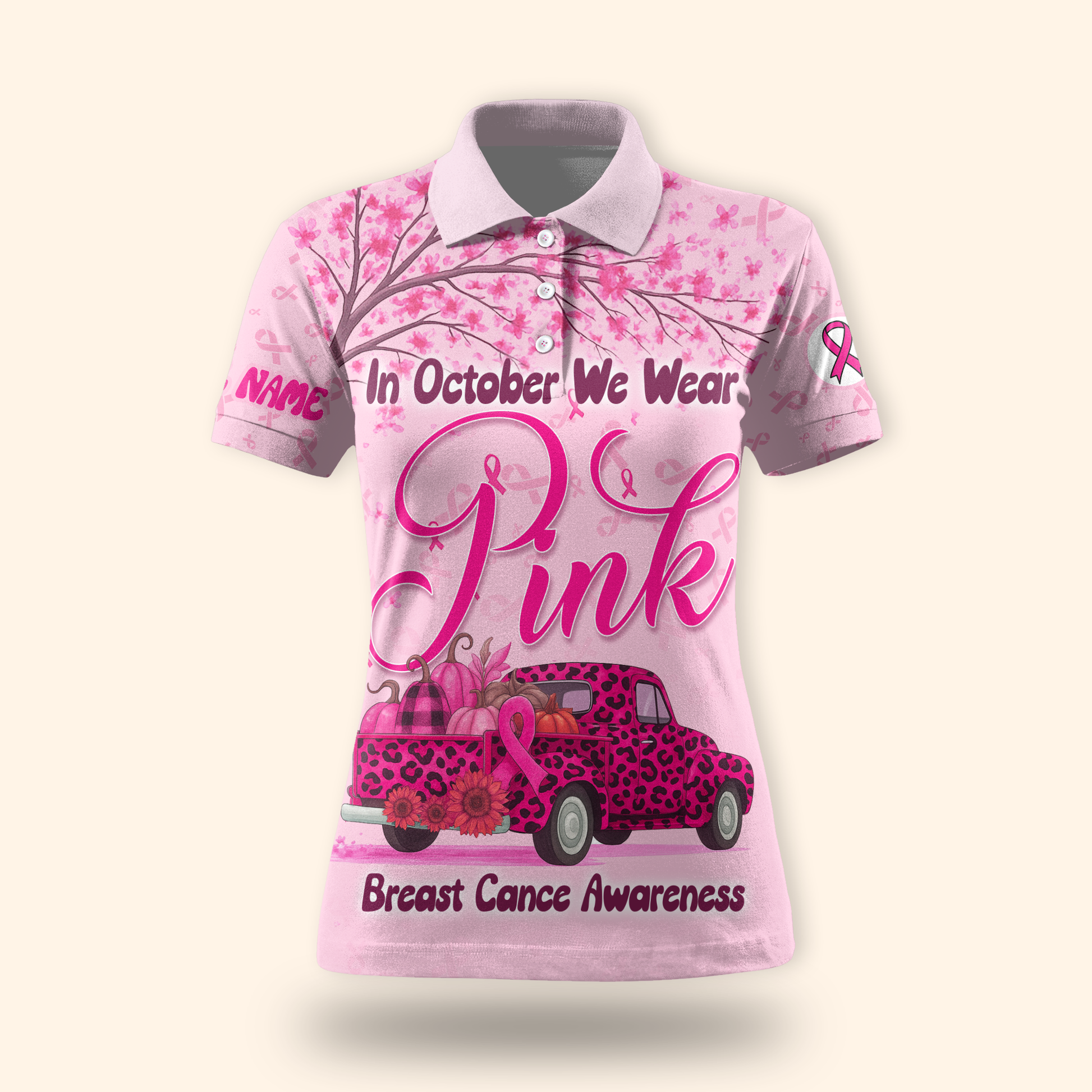 "In October We Wear Pink" Custom shirt, Custom Choo