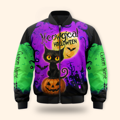 Personalized "Meowgical Halloween" Black Cat shirt, Custom Choo