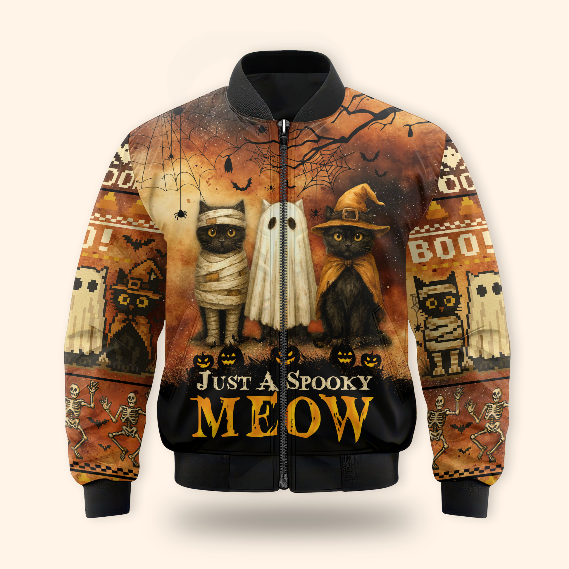 "Just a Spooky Meow" Cat Trio Shirt, Custom Choo