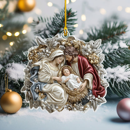 Bestchoo 2D Acrylic Ornament - Nativity Blessings Christmas