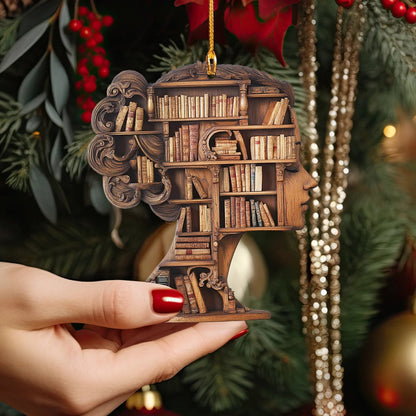 Bestchoo 2D Acrylic Ornament Literary Lady