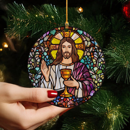 Bestchoo 2D Acrylic Ornament - Stained Glass Savior