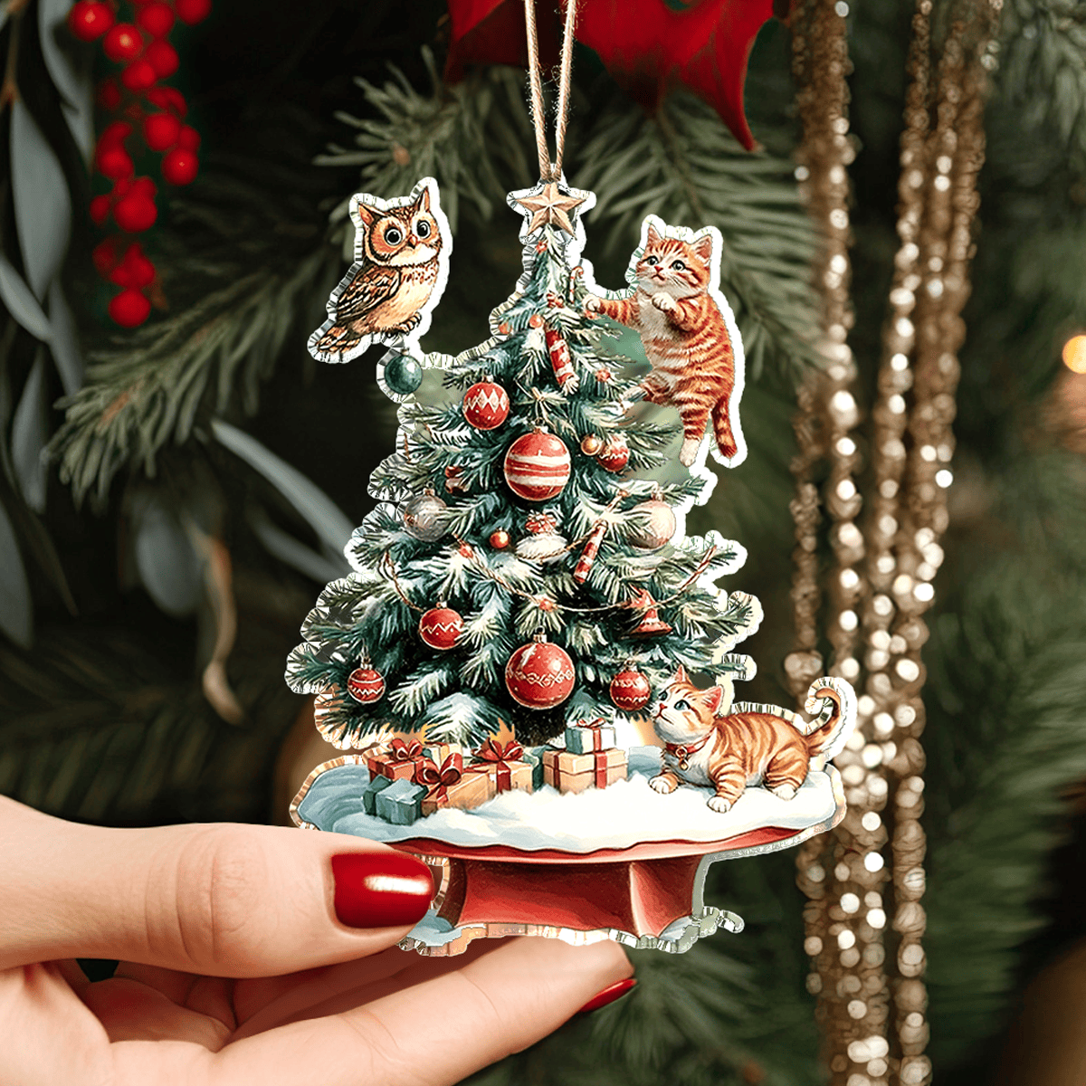 Bestchoo 2D Acrylic Ornament - Pack Discount Cute Naughty Kitten
