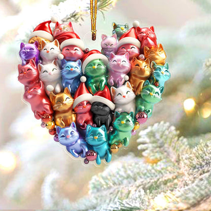 Bestchoo 2D Acrylic Ornament  Cats In My Heart