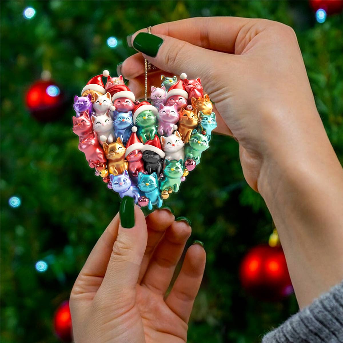 Bestchoo 2D Acrylic Ornament  Cats In My Heart