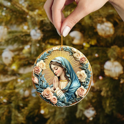 Bestchoo 2D Acrylic Ornament Blessed Serenity