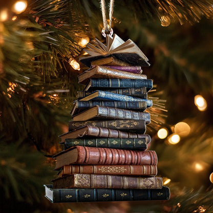 Bestchoo 2D Acrylic Ornament - Tower of Books
