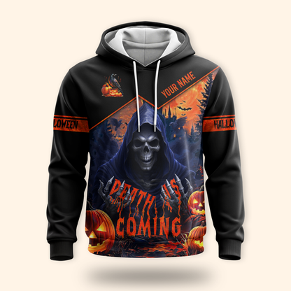 The Grim Reaper Custom Name Halloween shirt, Custom Choo