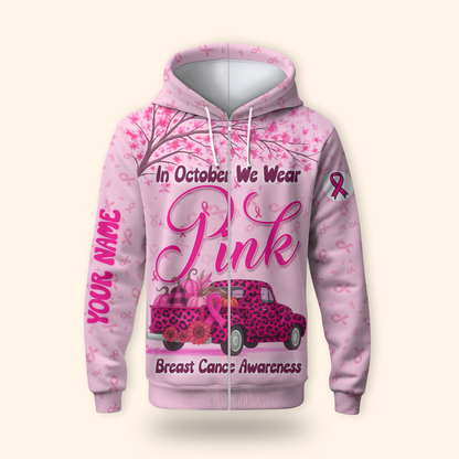 "In October We Wear Pink" Custom shirt, Custom Choo