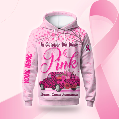 "In October We Wear Pink" Custom shirt, Custom Choo