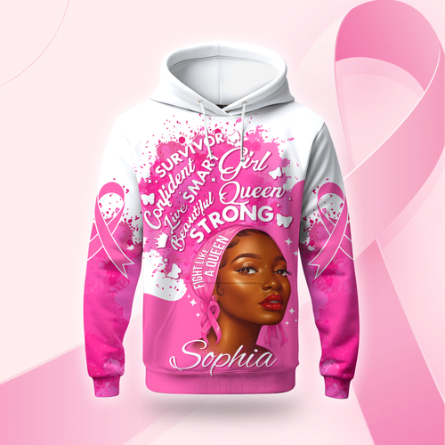 Personalized Breast Cancer Awareness Black Queen Survivor, Custom Choo