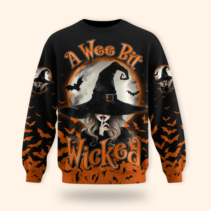 "A Wee Bit Wicked" Halloween Witch 3D Shirt, Custom Choo