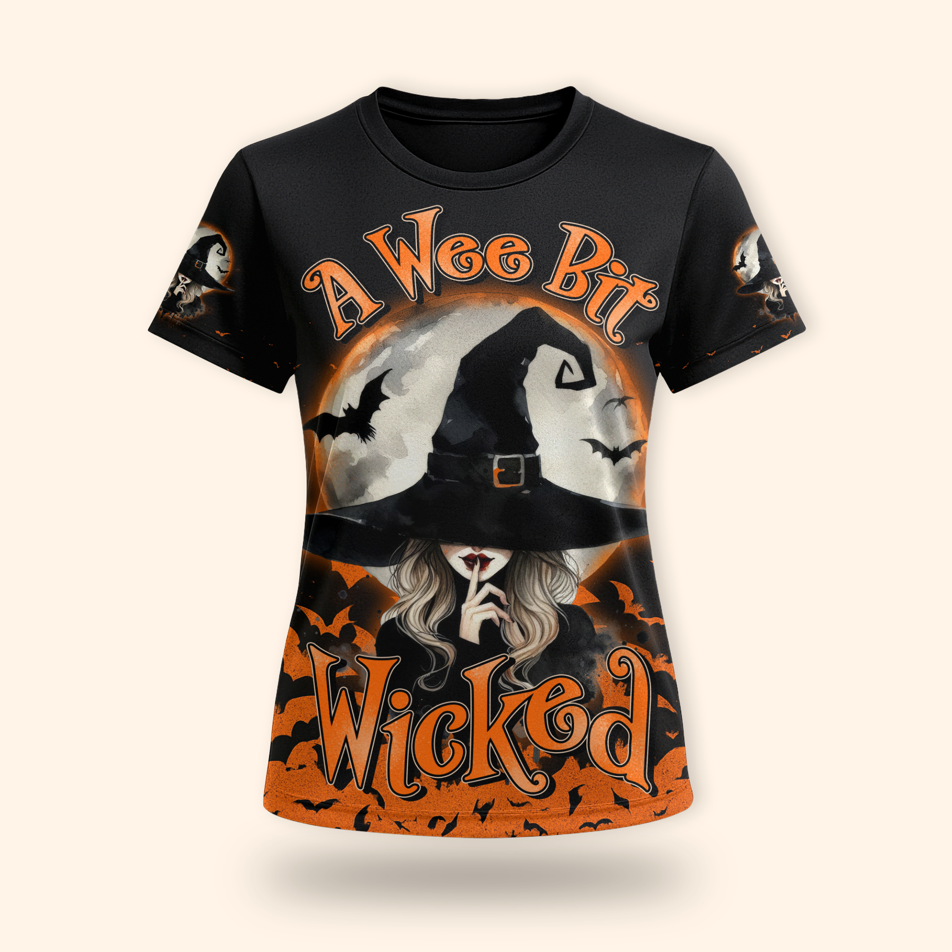 "A Wee Bit Wicked" Halloween Witch 3D Shirt, Custom Choo