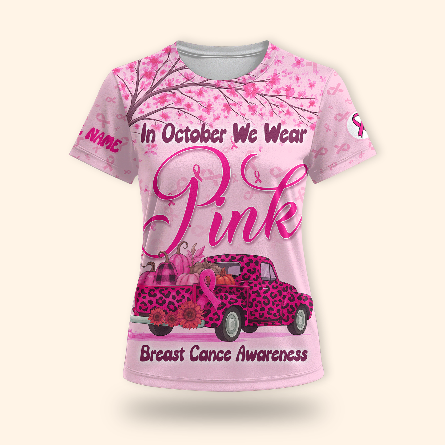 "In October We Wear Pink" Custom shirt, Custom Choo