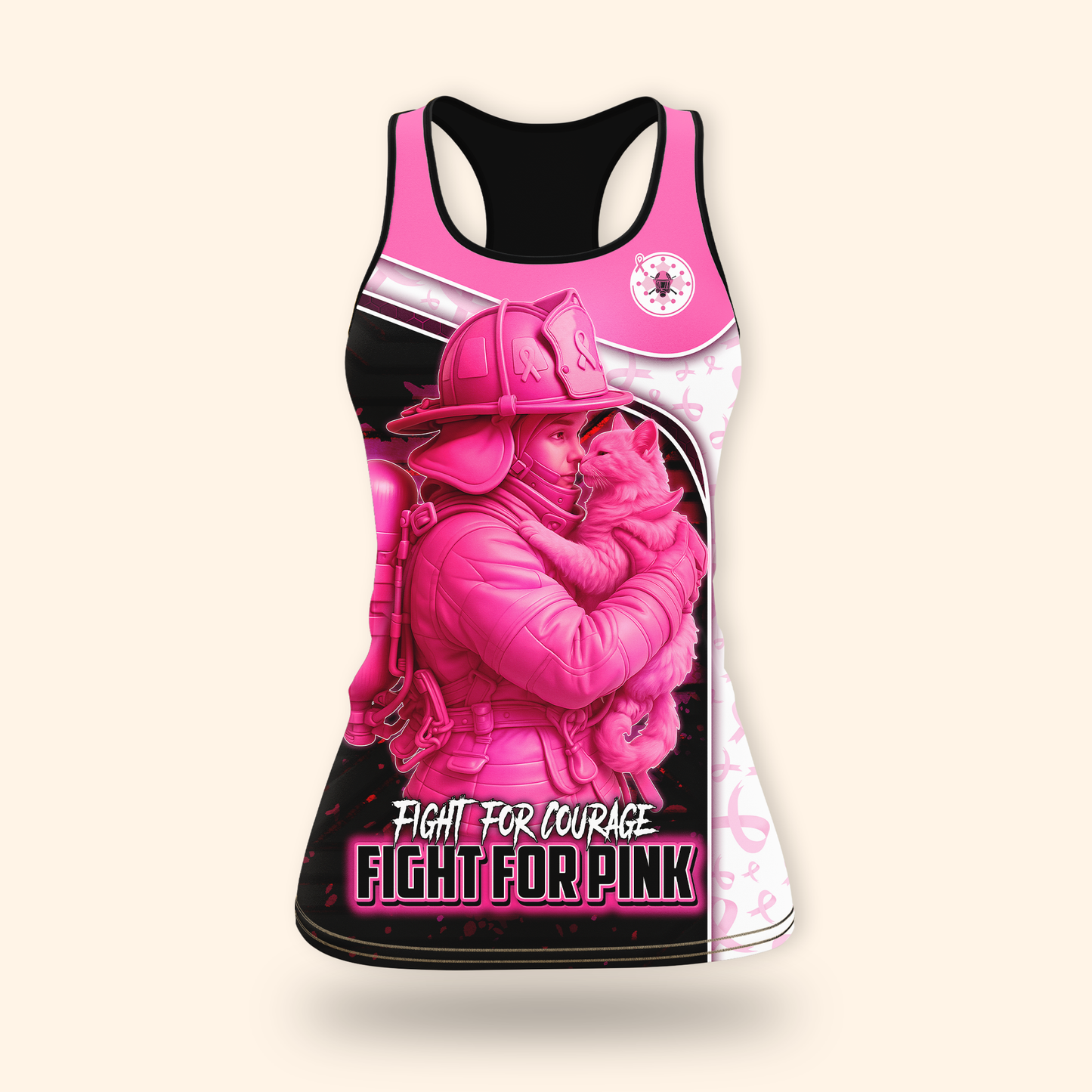 Firefighter Breast Cancer Awareness shirt, Custom Choo