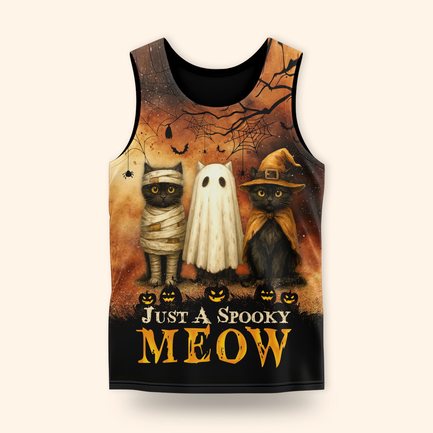 "Just a Spooky Meow" Cat Trio Shirt, Custom Choo