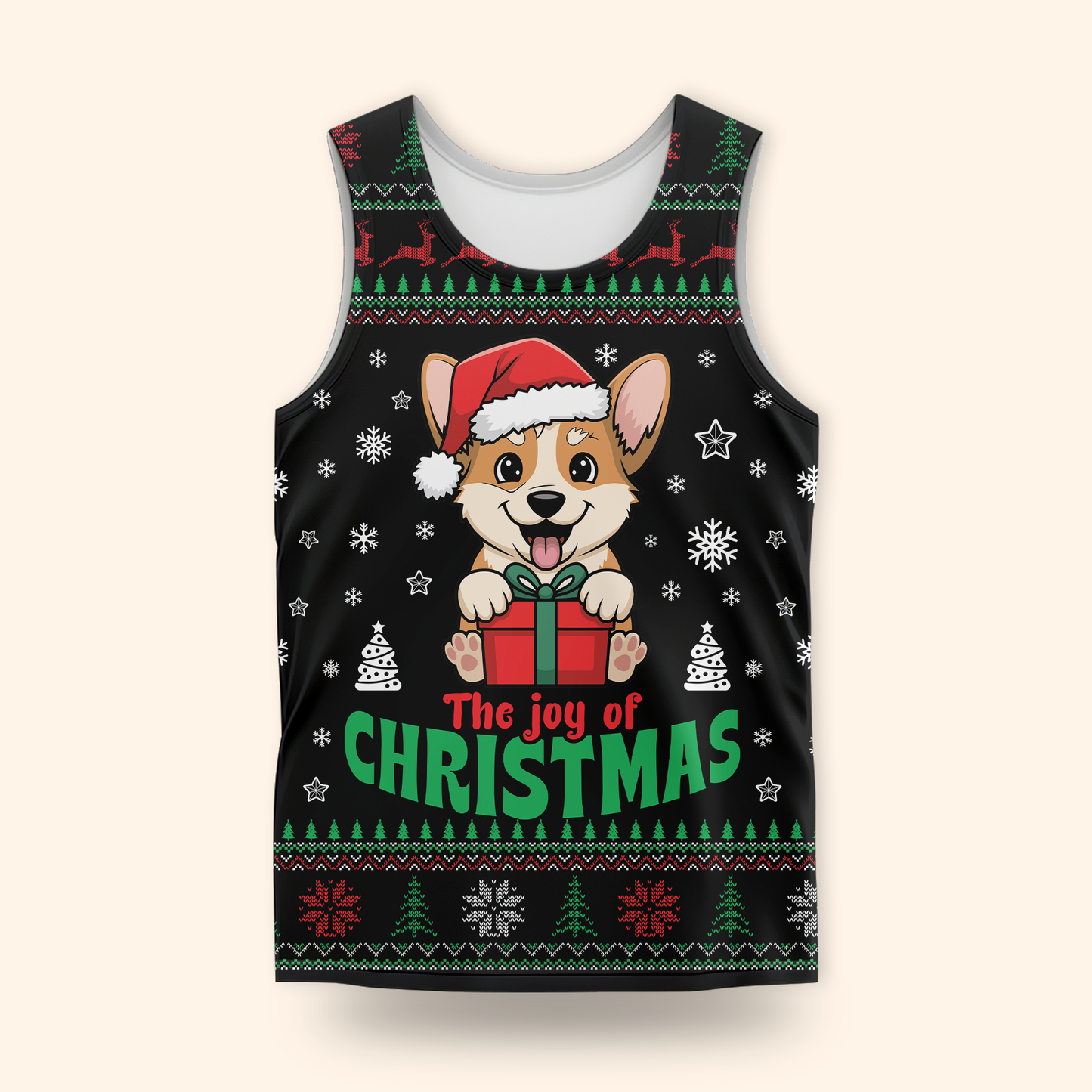 Personalized Corgi Christmas Hoodie – The Joy of Christmas Zip Up