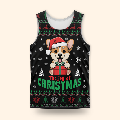 Personalized Corgi Christmas Hoodie – The Joy of Christmas Zip Up