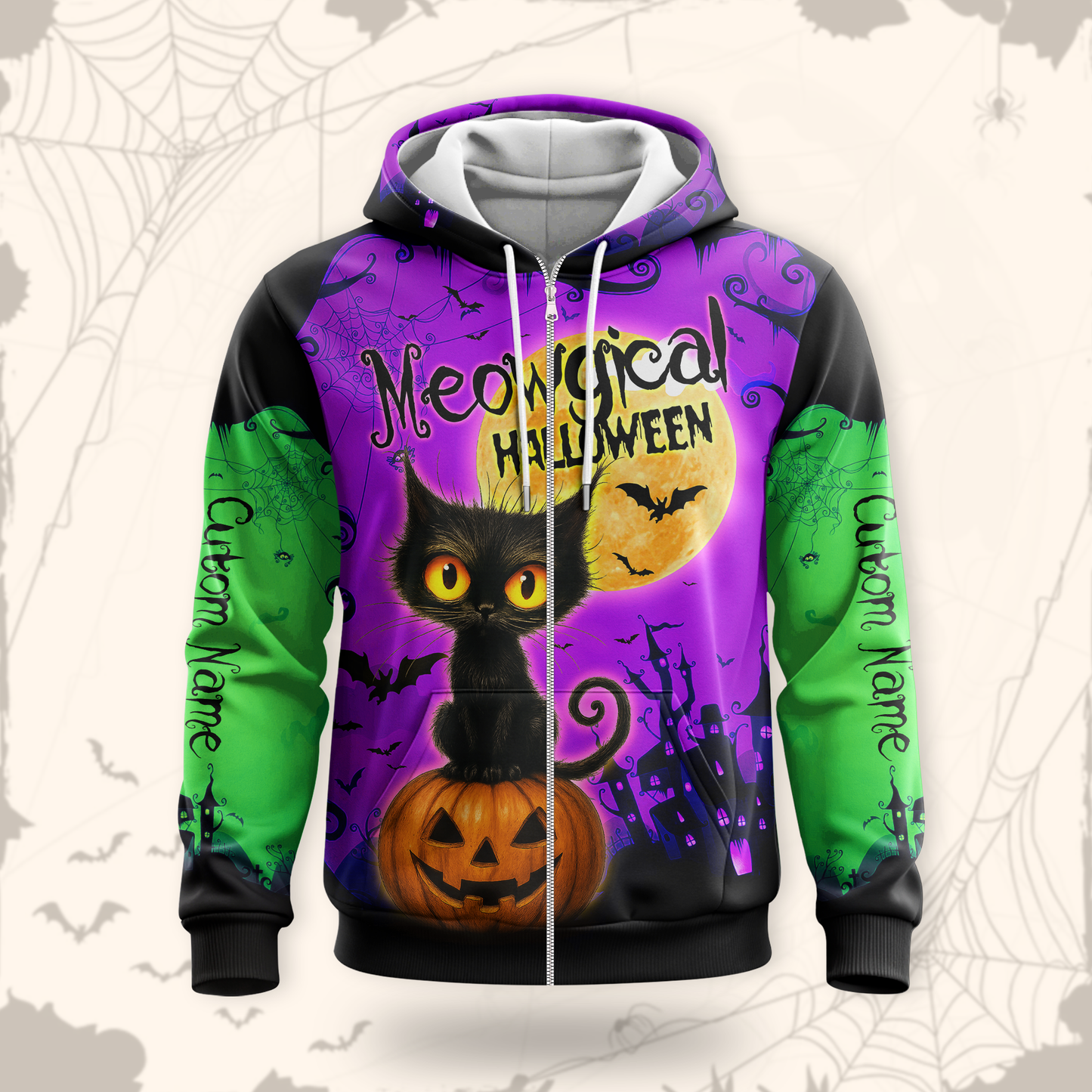 Personalized "Meowgical Halloween" Black Cat shirt, Custom Choo