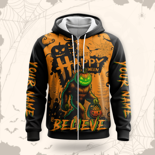 Personalized Sasquatch Pumpkin Head shirt, Custom Choo
